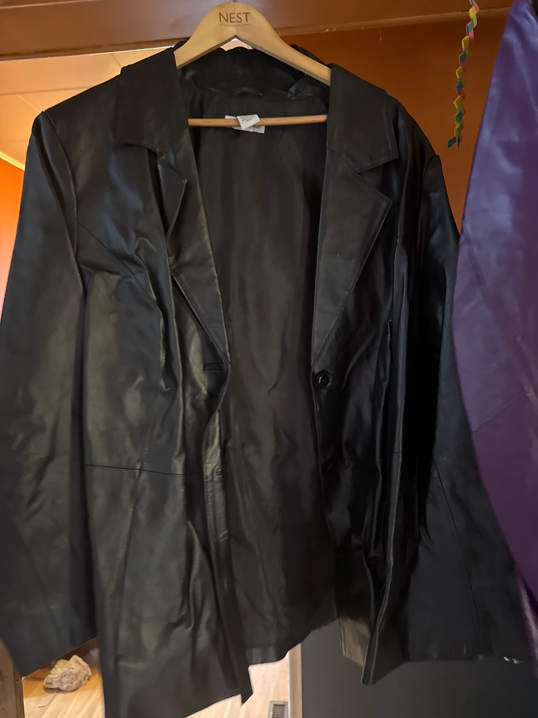 Jessica London Faux Leather Blazer - photo 4
