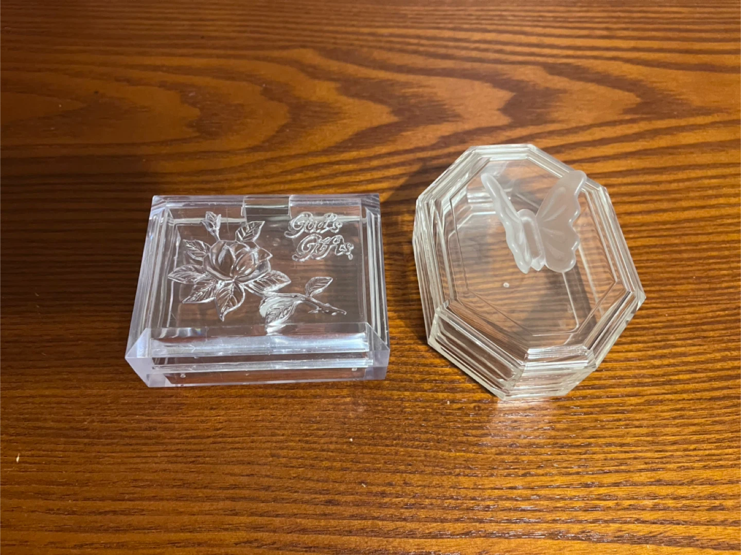 VINTAGE ACRYLIC/LUCITE TRINKET BOXES