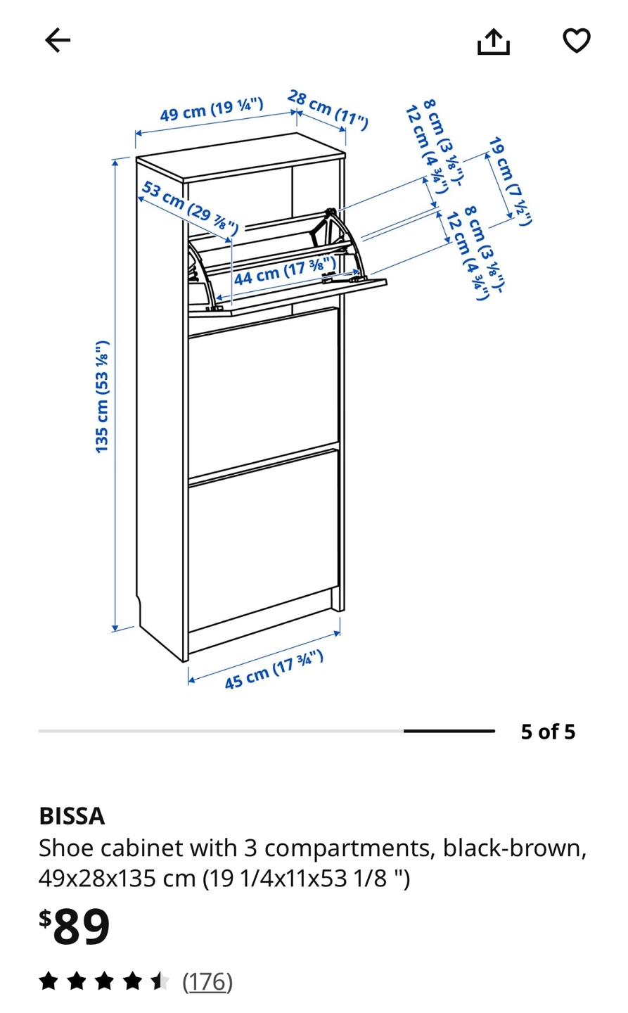 IKEA BISSA Shoe Cabinet - photo 3