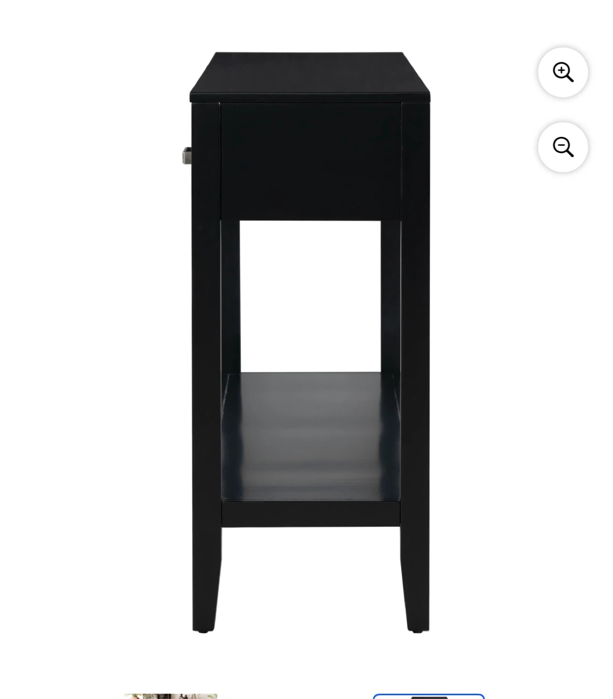 New Black solid wood Console Table 3 Drawers and Open Shelf - photo 2