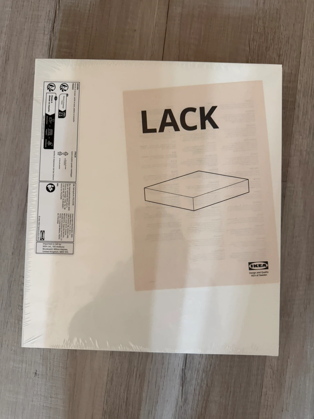Floating white IKEA LACK Wall Shelves
