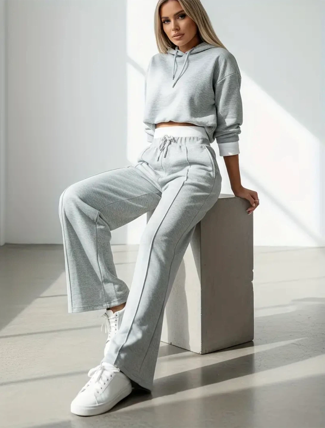 New Grey Sweatpant and Hoodie Set - photo 2