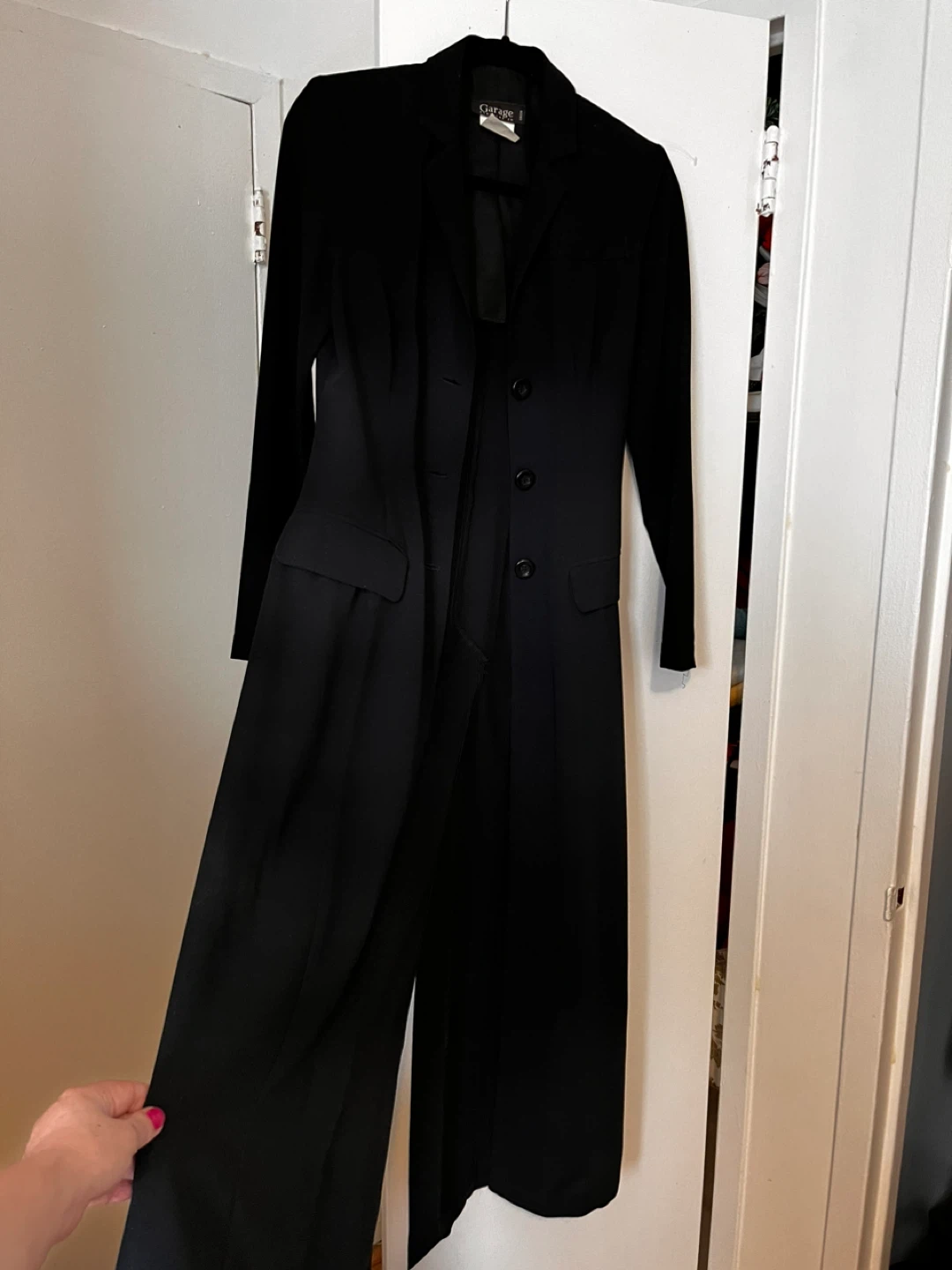 Garage Black Spring/Fall light long elegant coat