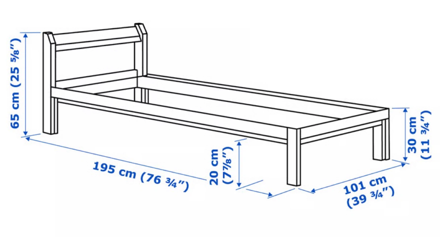 IKEA Neiden Single Bed Frame - Pine - photo 2