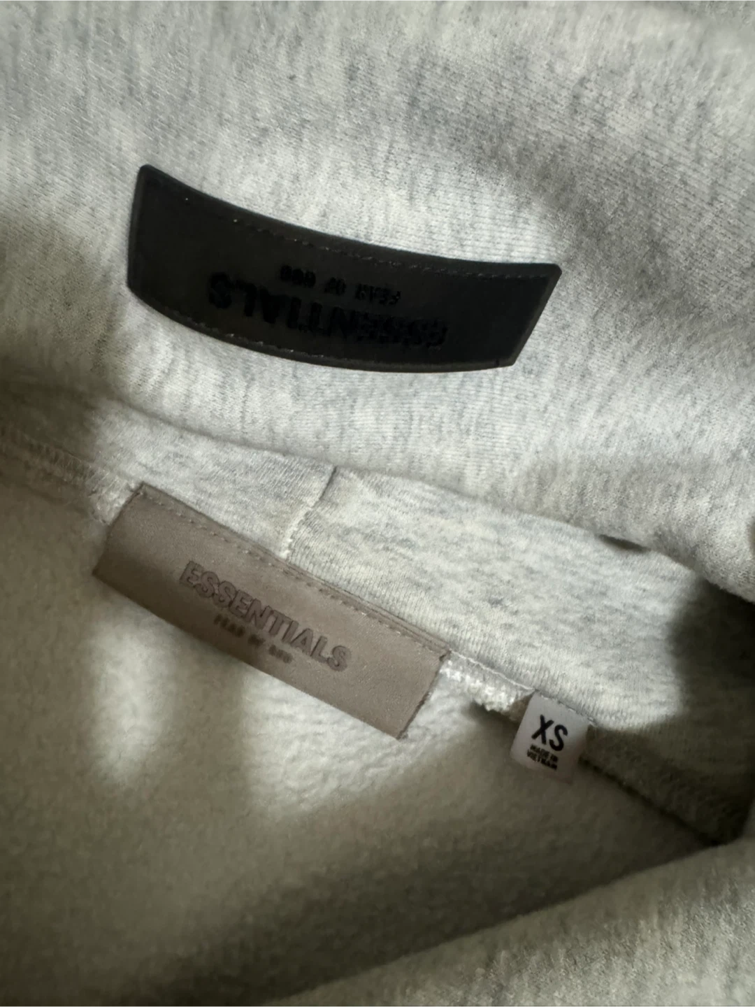Fear of God Essentials Hoodie Light Oatmeal Grey XS - photo 5