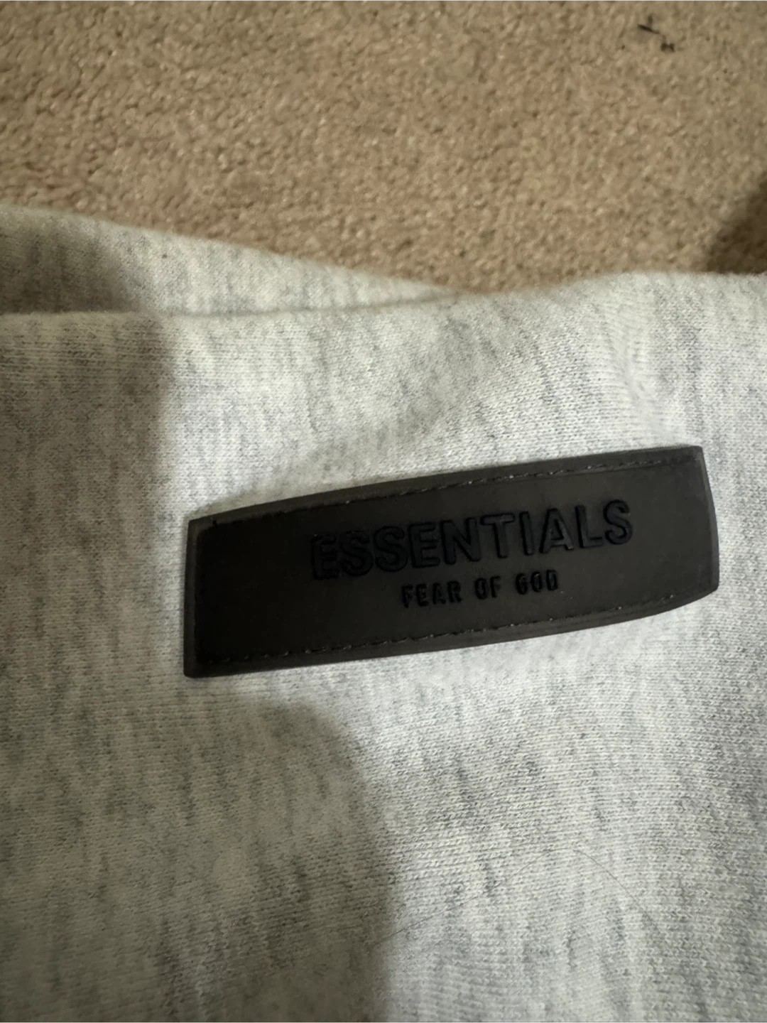 Fear of God Essentials Hoodie Light Oatmeal Grey XS - photo 3