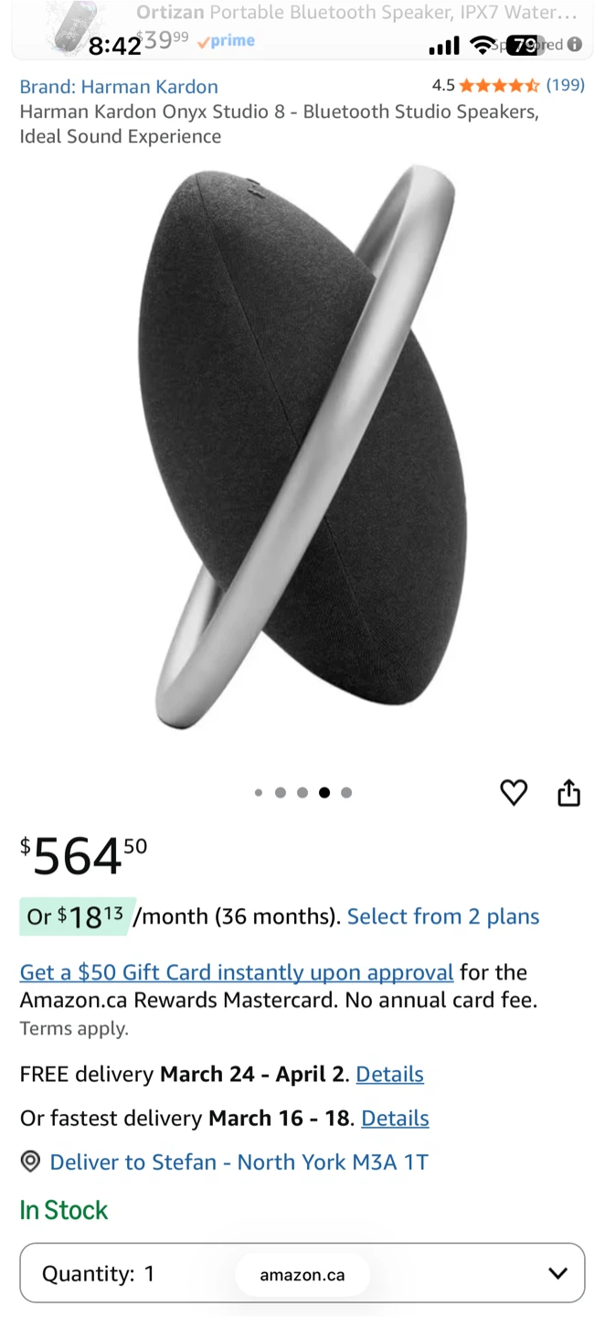 Harman Kardon Onyx Studio 8 Bluetooth Speaker