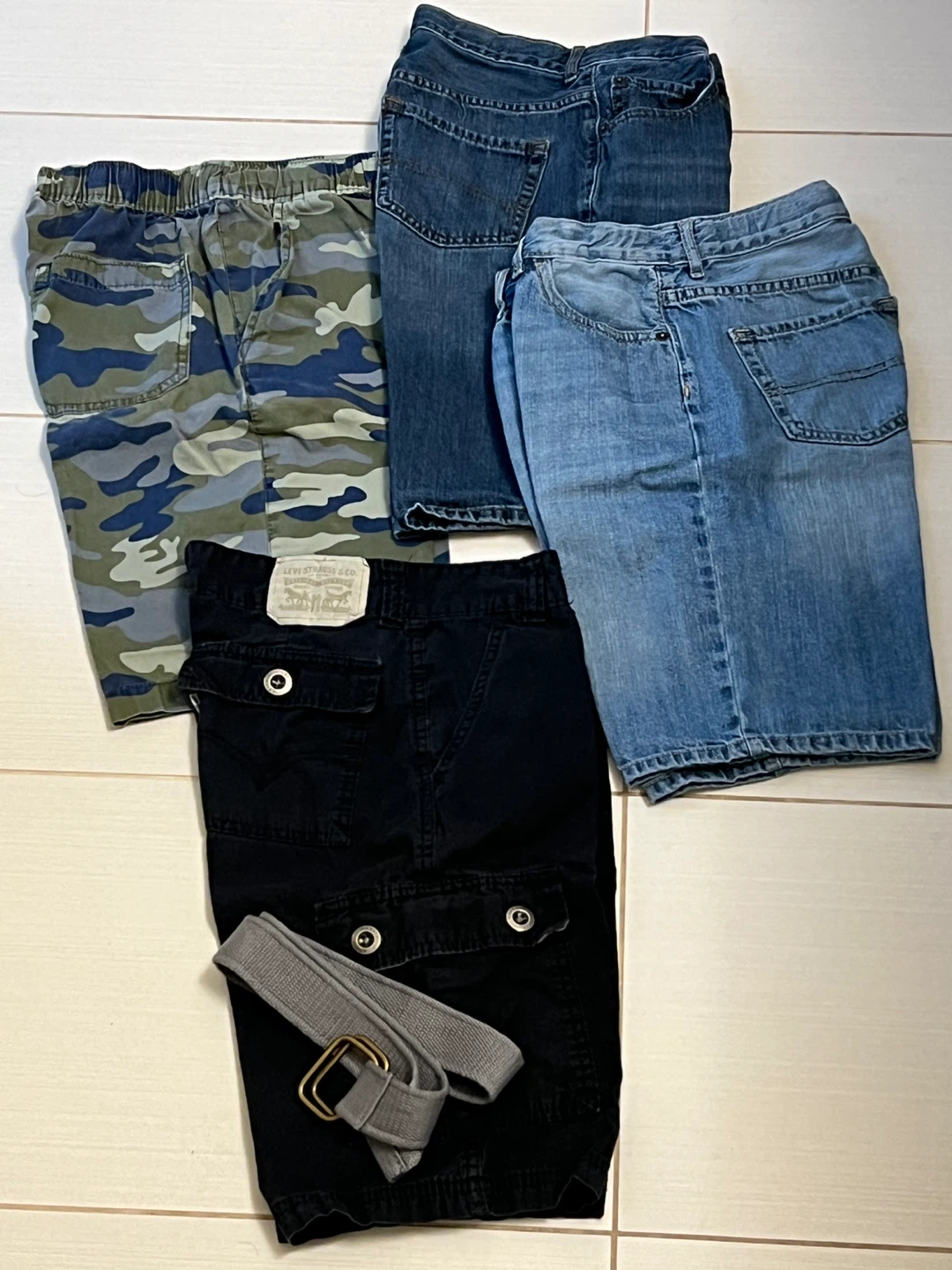 Boys Shorts Bundle - Levi's Cargo Shorts & Denim Shorts