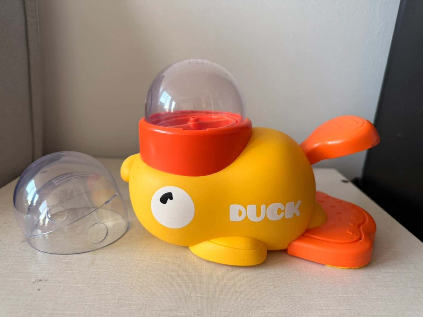 Yellow Duck Pet Treat Dispenser Toy