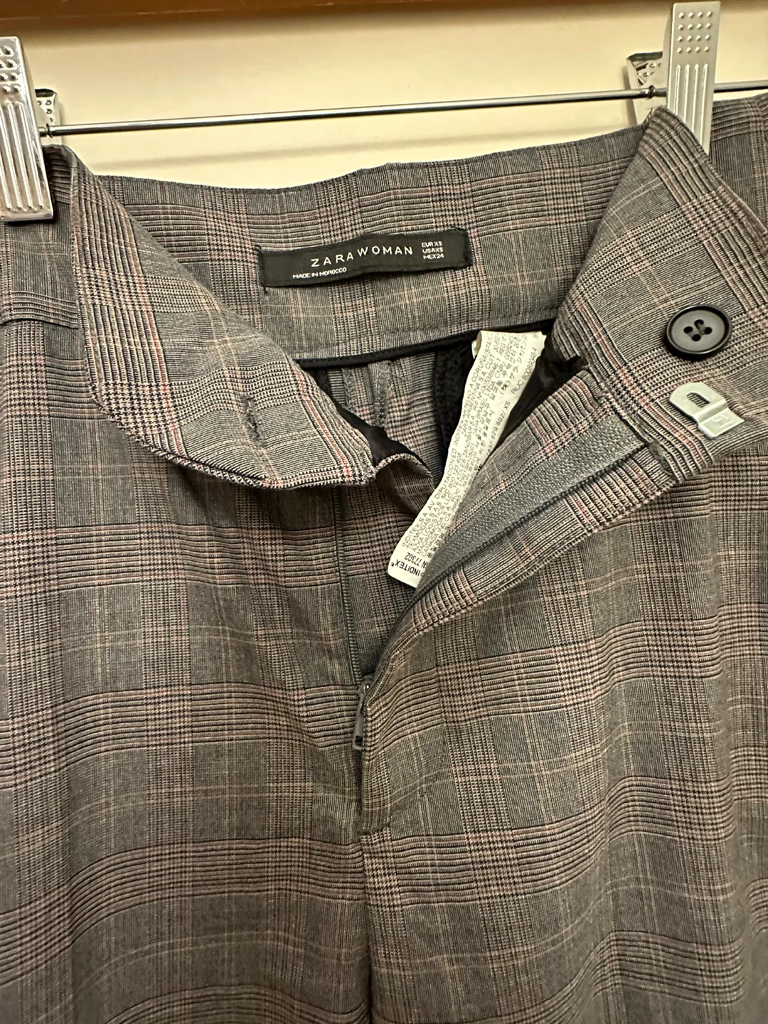ZARA WOMAN Plaid Trousers Size xs - photo 2