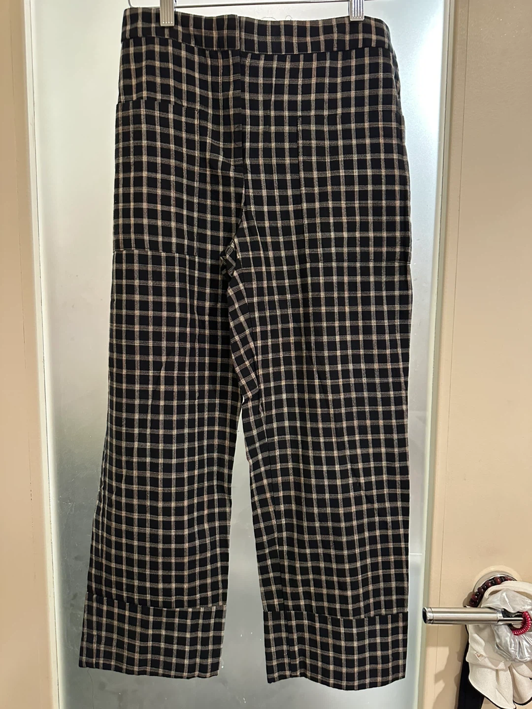 Zara Basic Plaid Cropped Pants Size XS