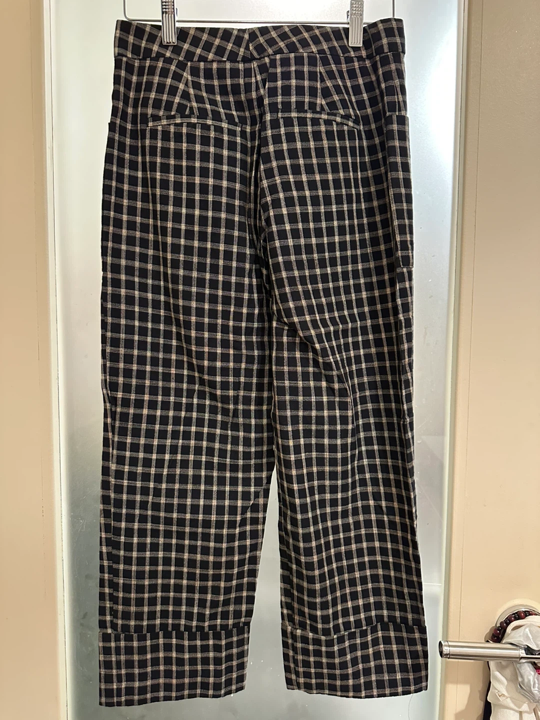 Zara Basic Plaid Cropped Pants Size XS - photo 2