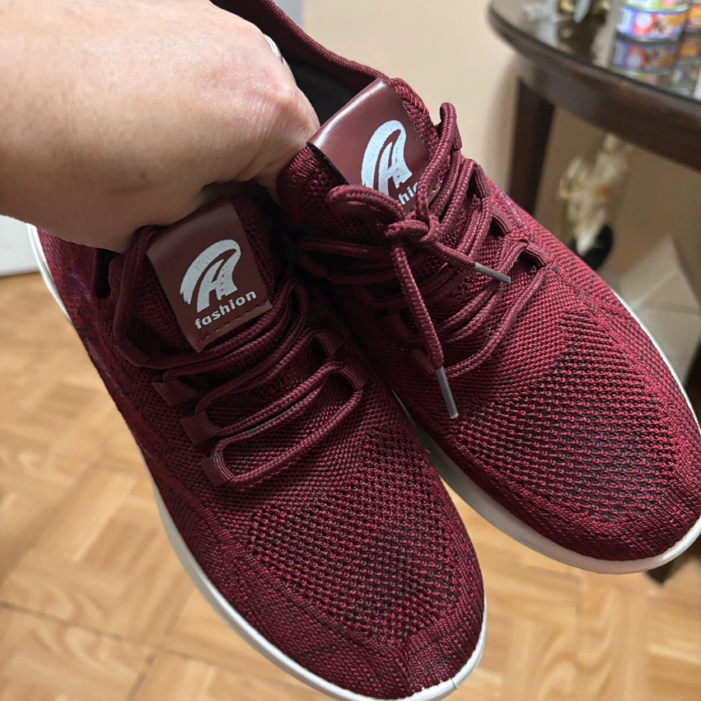 Fashion Sneakers Athletic Shoes Burgundy