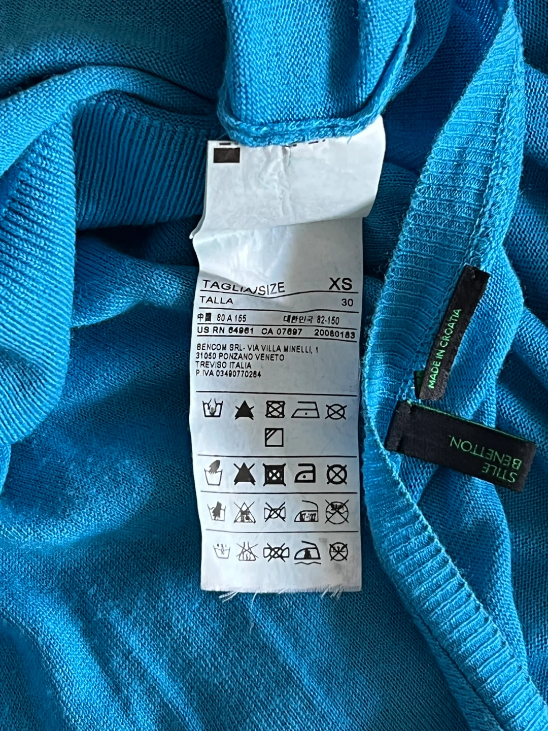 Benetton Blue Knit Top - photo 3