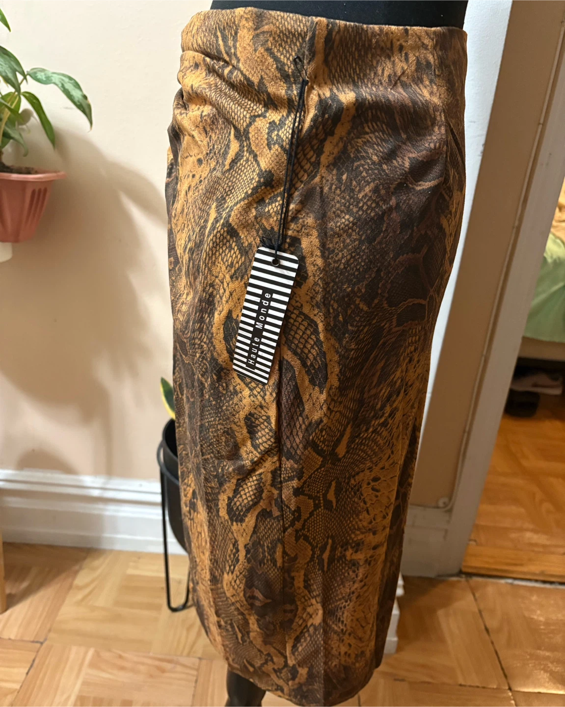 Haute Monde Snake Print Pencil Skirt Size L - photo 3
