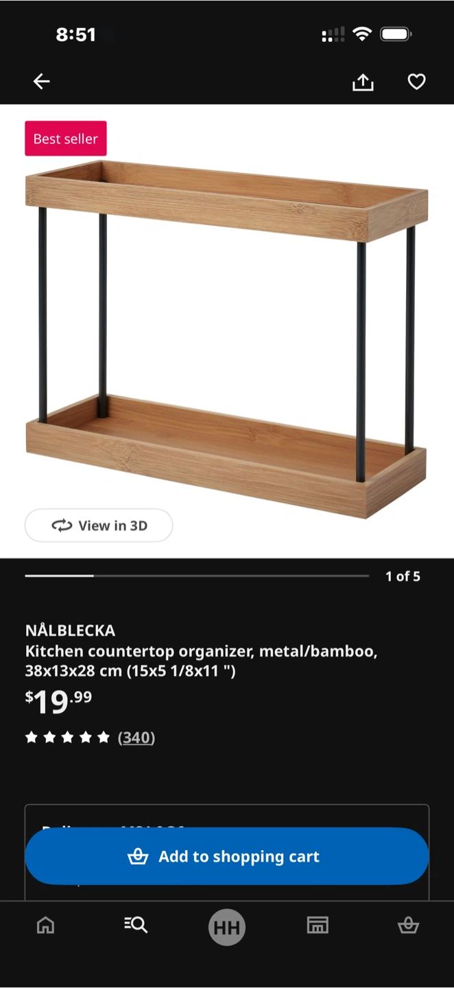IKEA NALBLECKA Kitchen Countertop Organizer