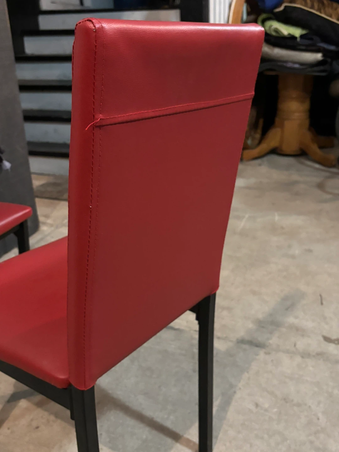 Set of 4 Red Dining Chairs - photo 5
