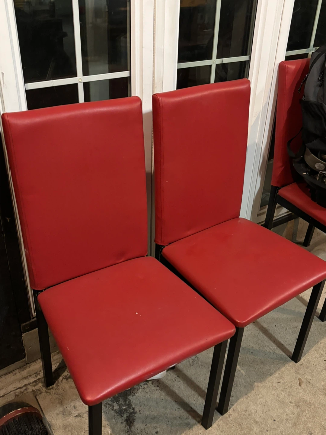 Set of 4 Red Dining Chairs