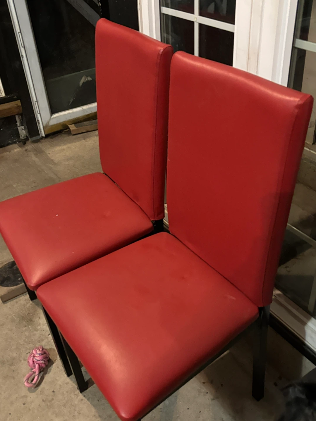 Set of 4 Red Dining Chairs - photo 3