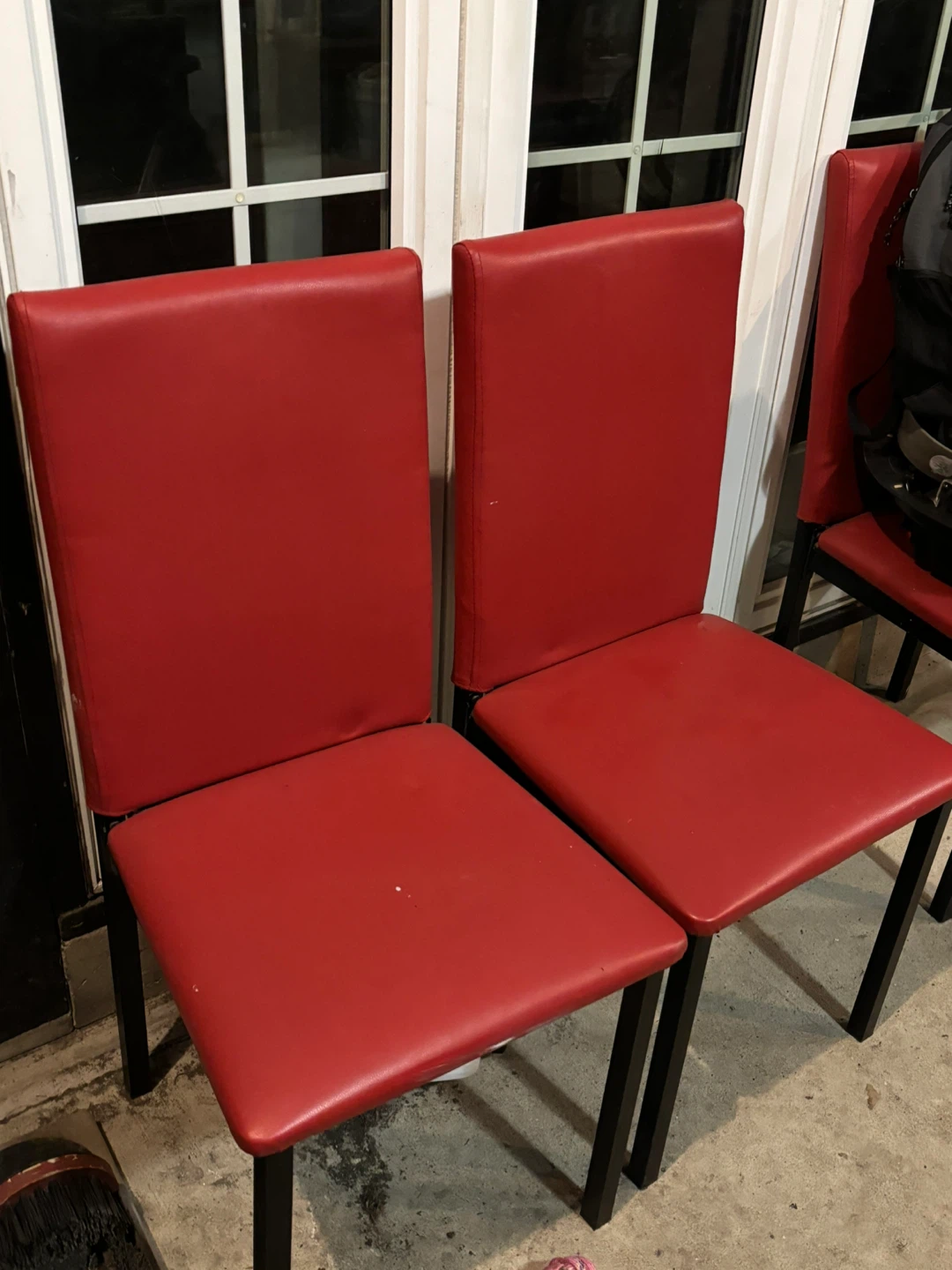 Set of 4 Red Dining Chairs - photo 2