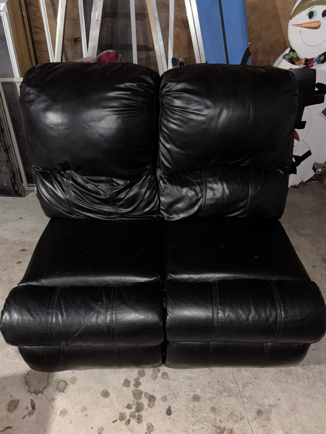 Black Leather Loveseat