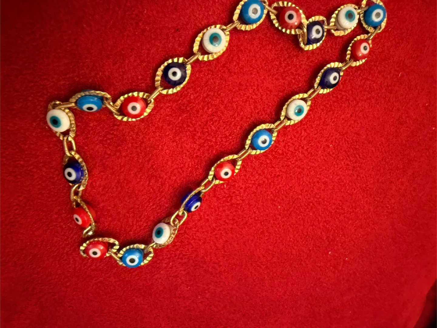 Gold Tone Evil Eye Charm Bracelet - photo 5