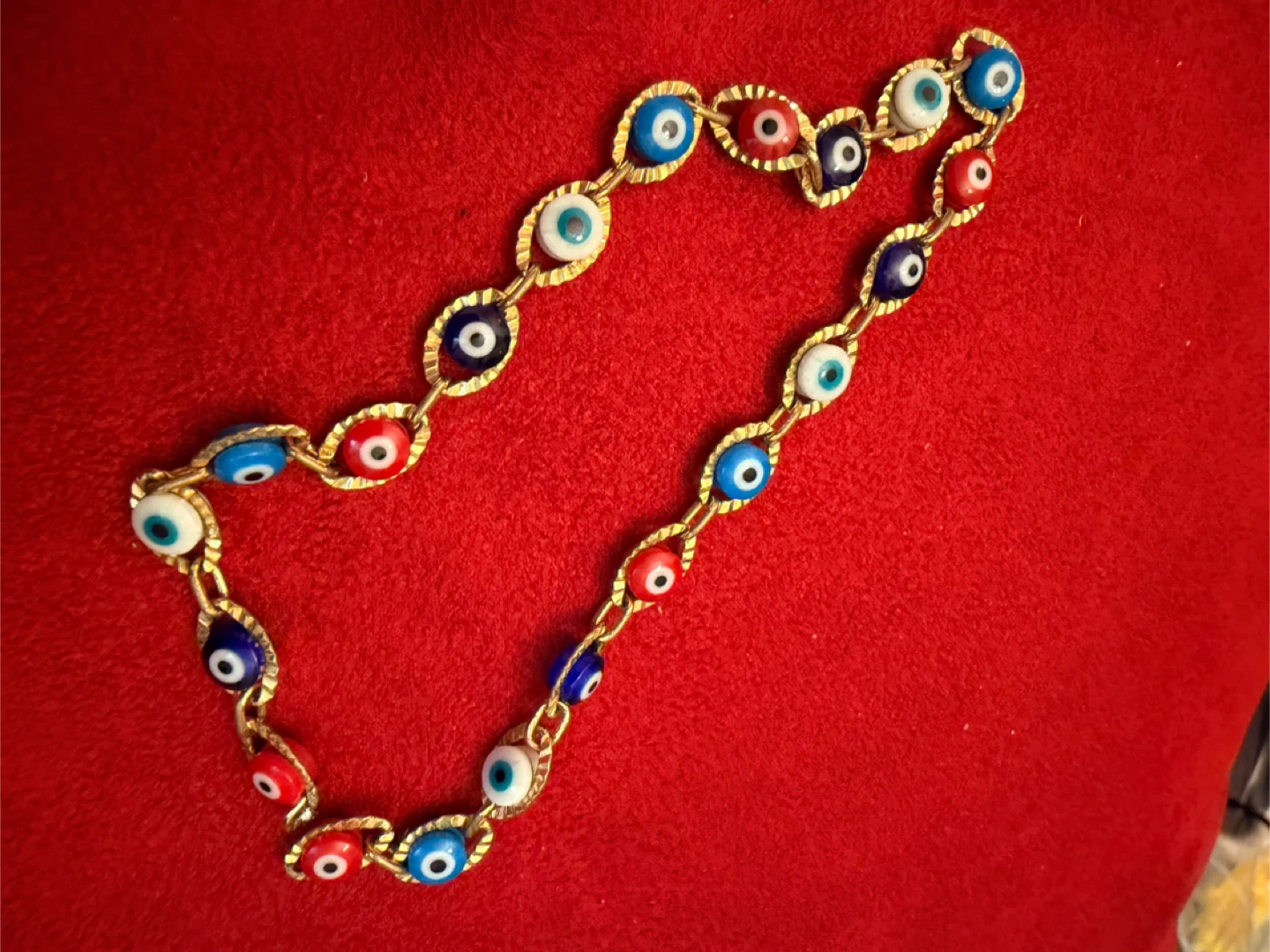 Gold Tone Evil Eye Charm Bracelet - photo 3
