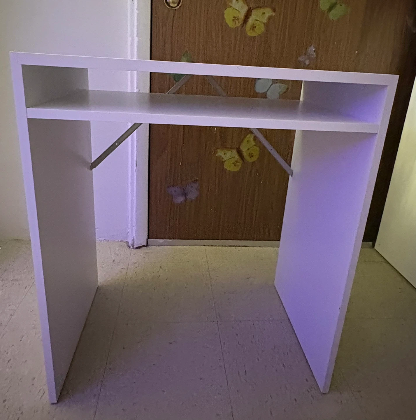 White Console Table with Shelves