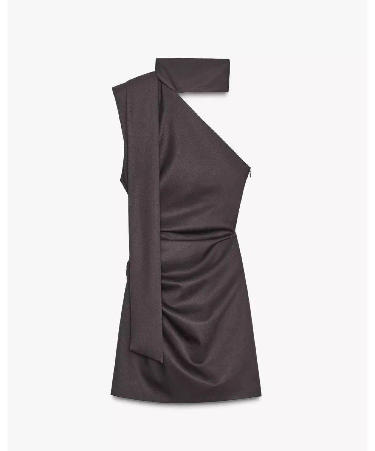 ZARA Asymmetric Scarf Mini Dress – Size S - photo 3