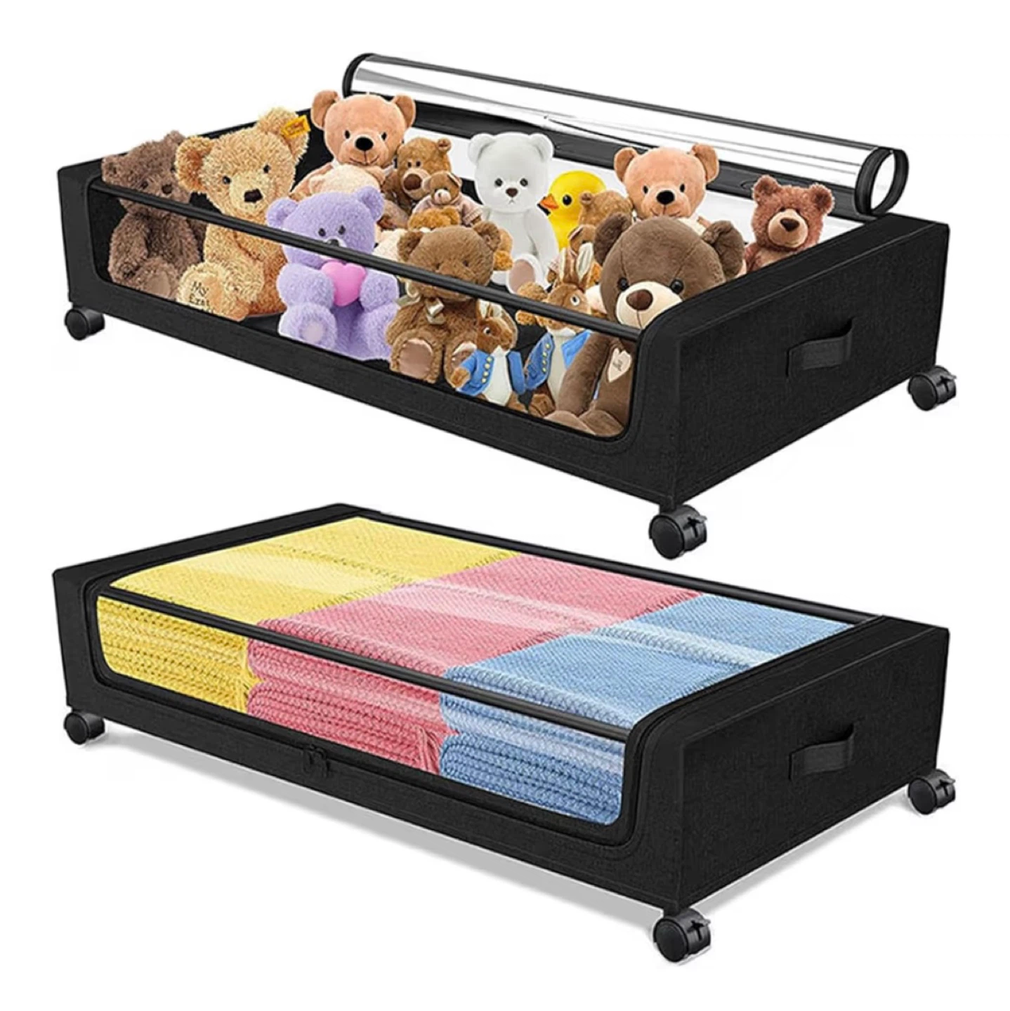 Black Storage Bin for under the bed Storage