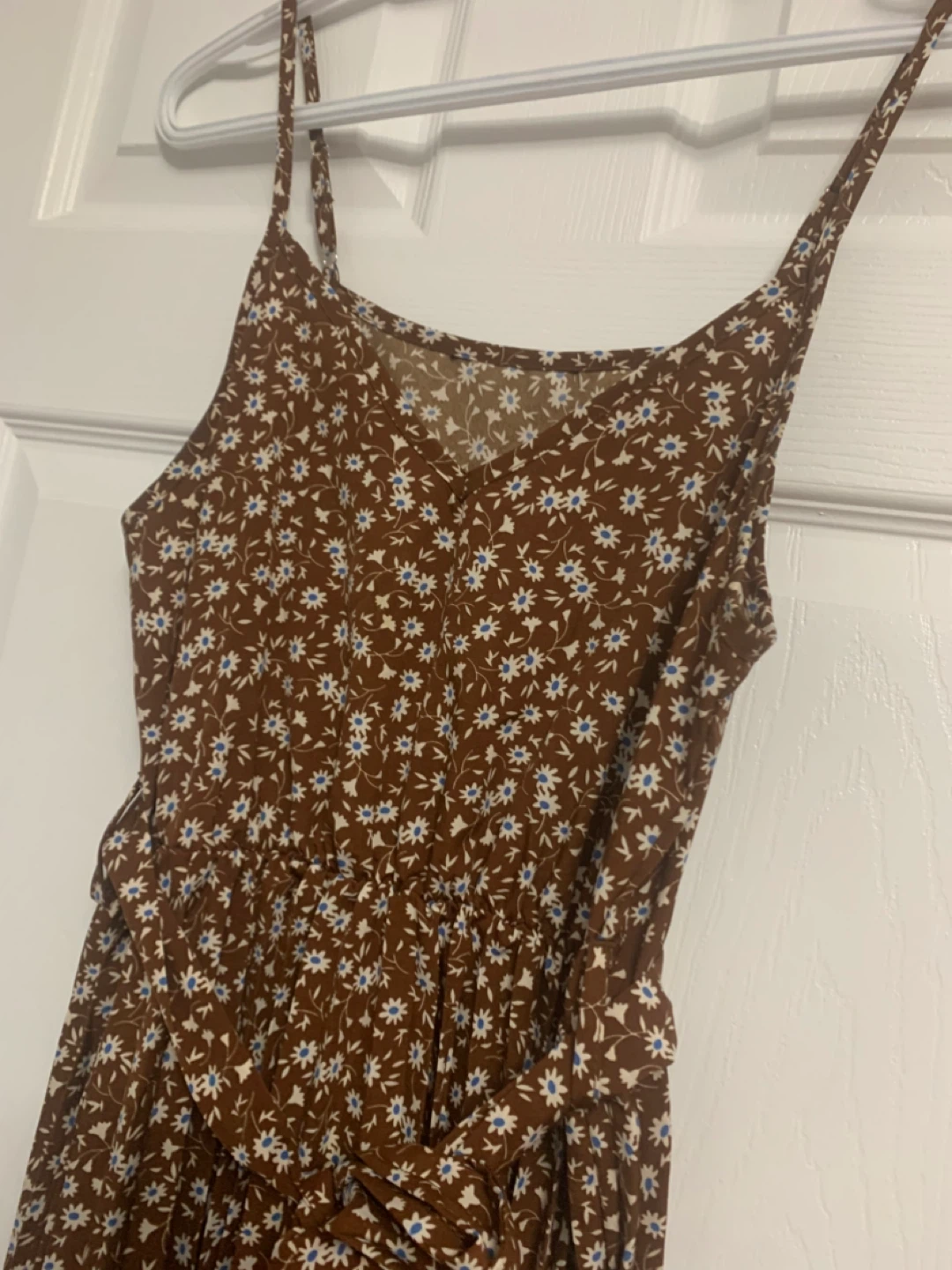 SHEIN Brown Floral Print Midi Dress - photo 3