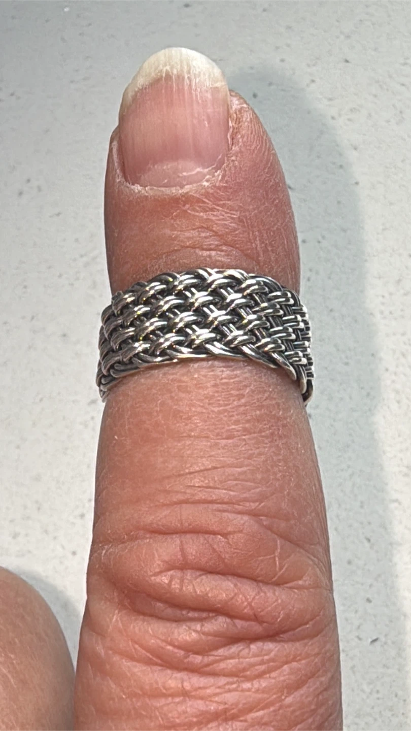 Sterling Silver Woven band Ring - photo 2