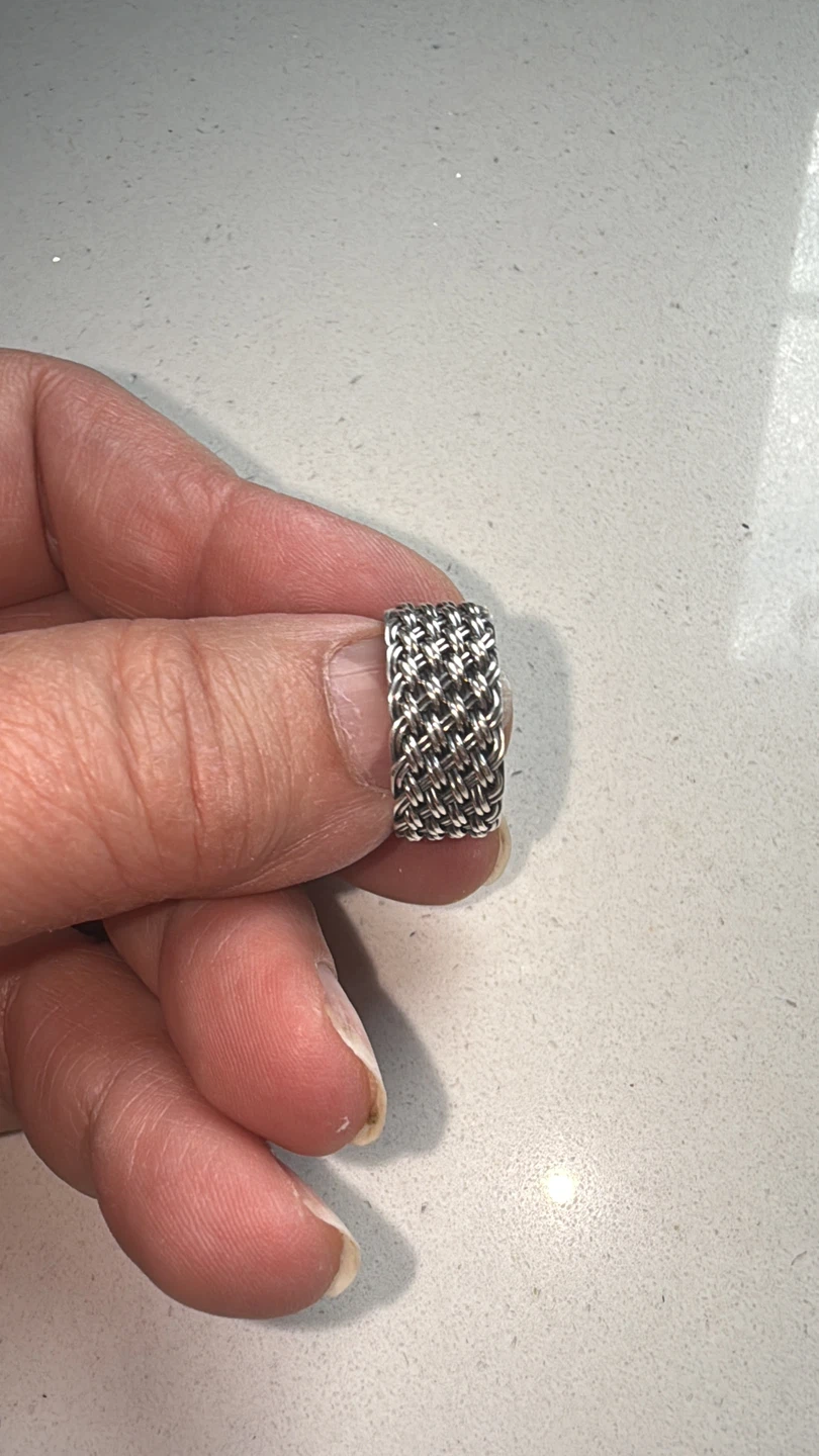Sterling Silver Woven band Ring - photo 4