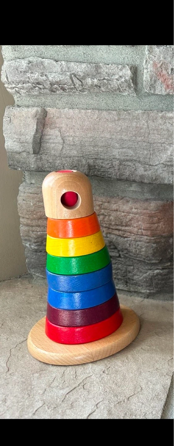 Wooden Rainbow Stacking Toy