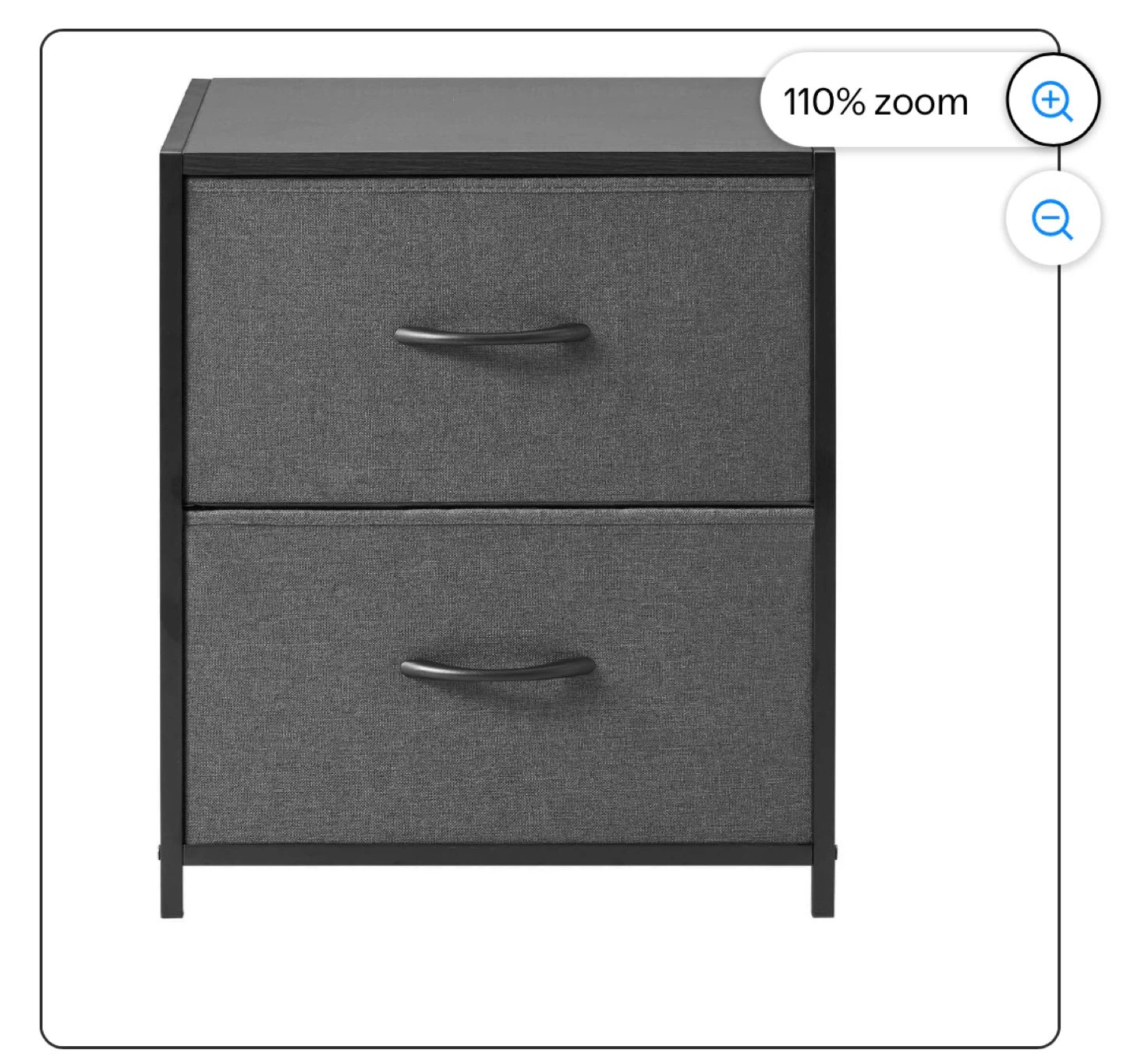 2-Drawer Fabric Nightstand - photo 2