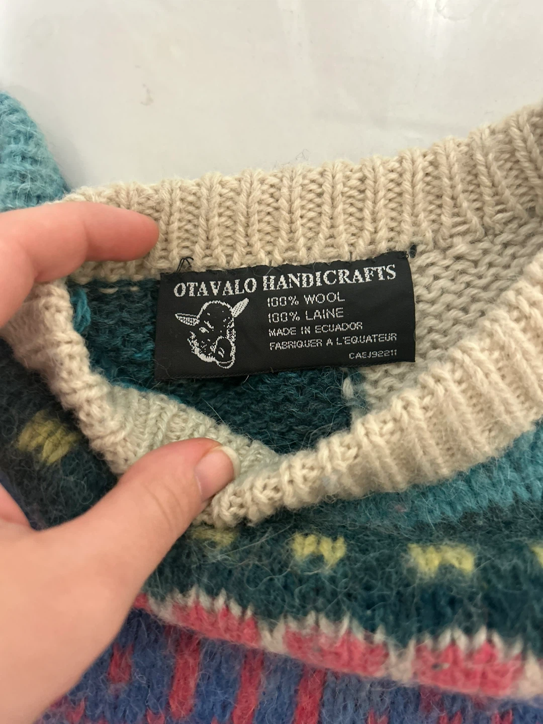 Otavalo Handicrafts 100% Wool Sweater M/L - photo 2