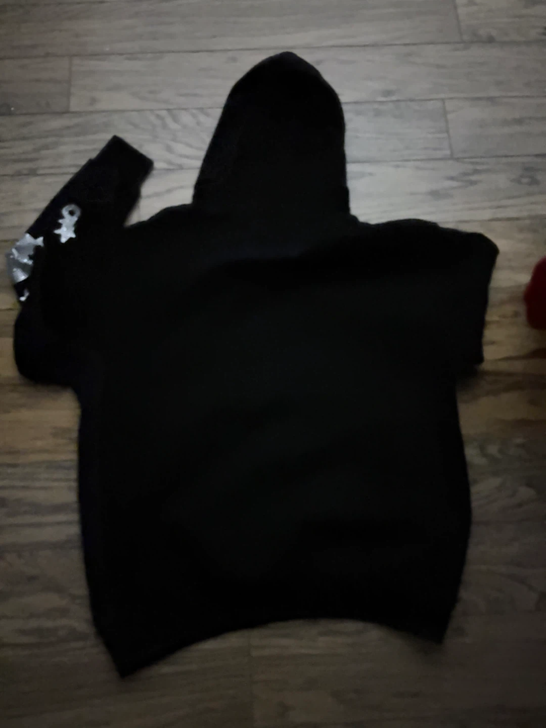 Black Sp5der Hoodie with Rhinestone Stars - photo 3