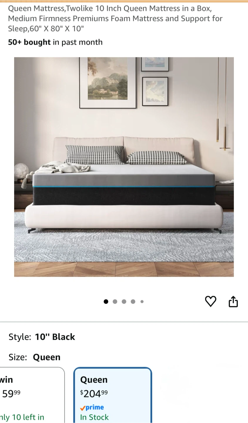 Queen size 10 inch foam mattress - photo 3