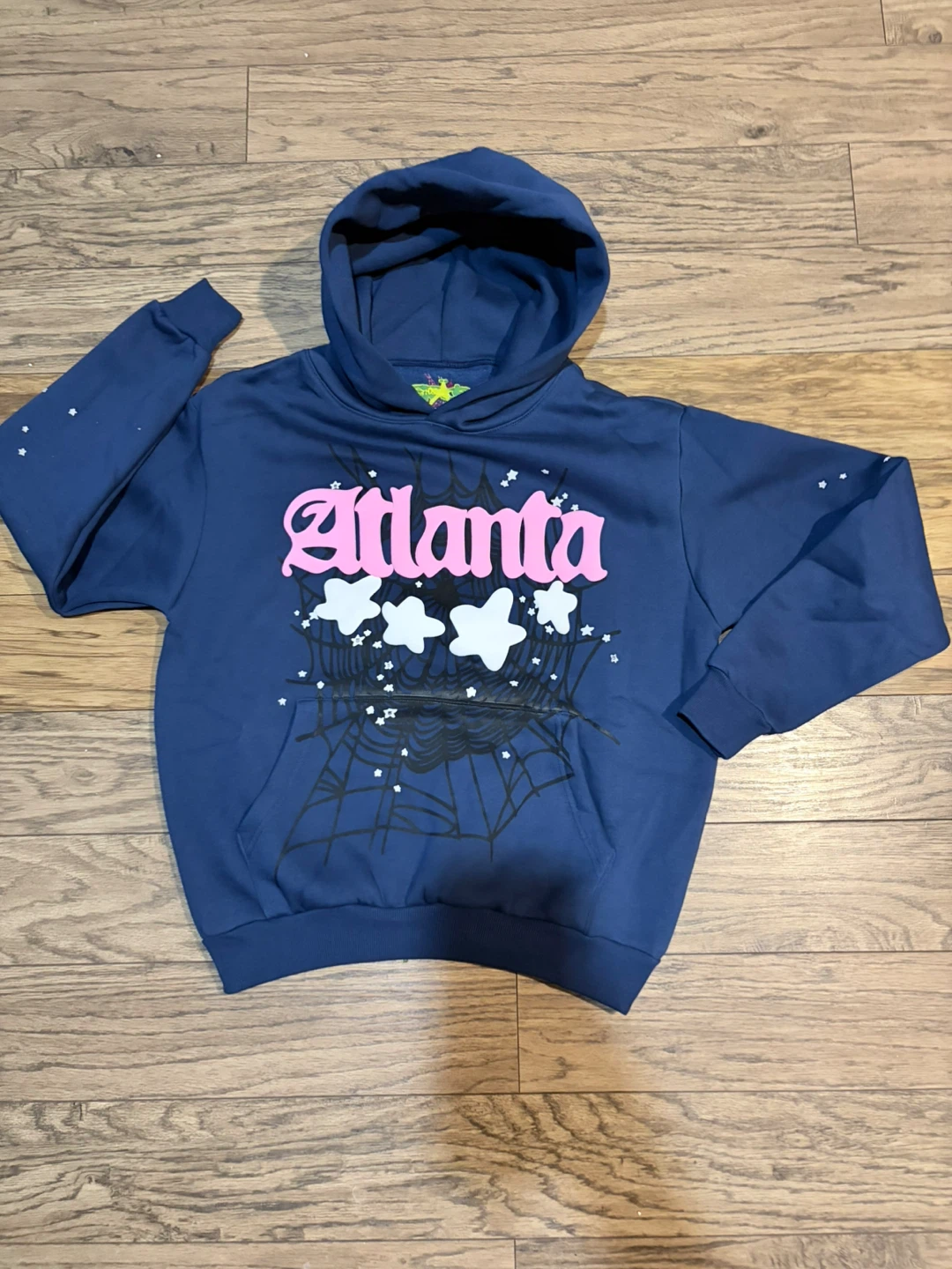 Blue Atlanta Graphic Hoodie Size S