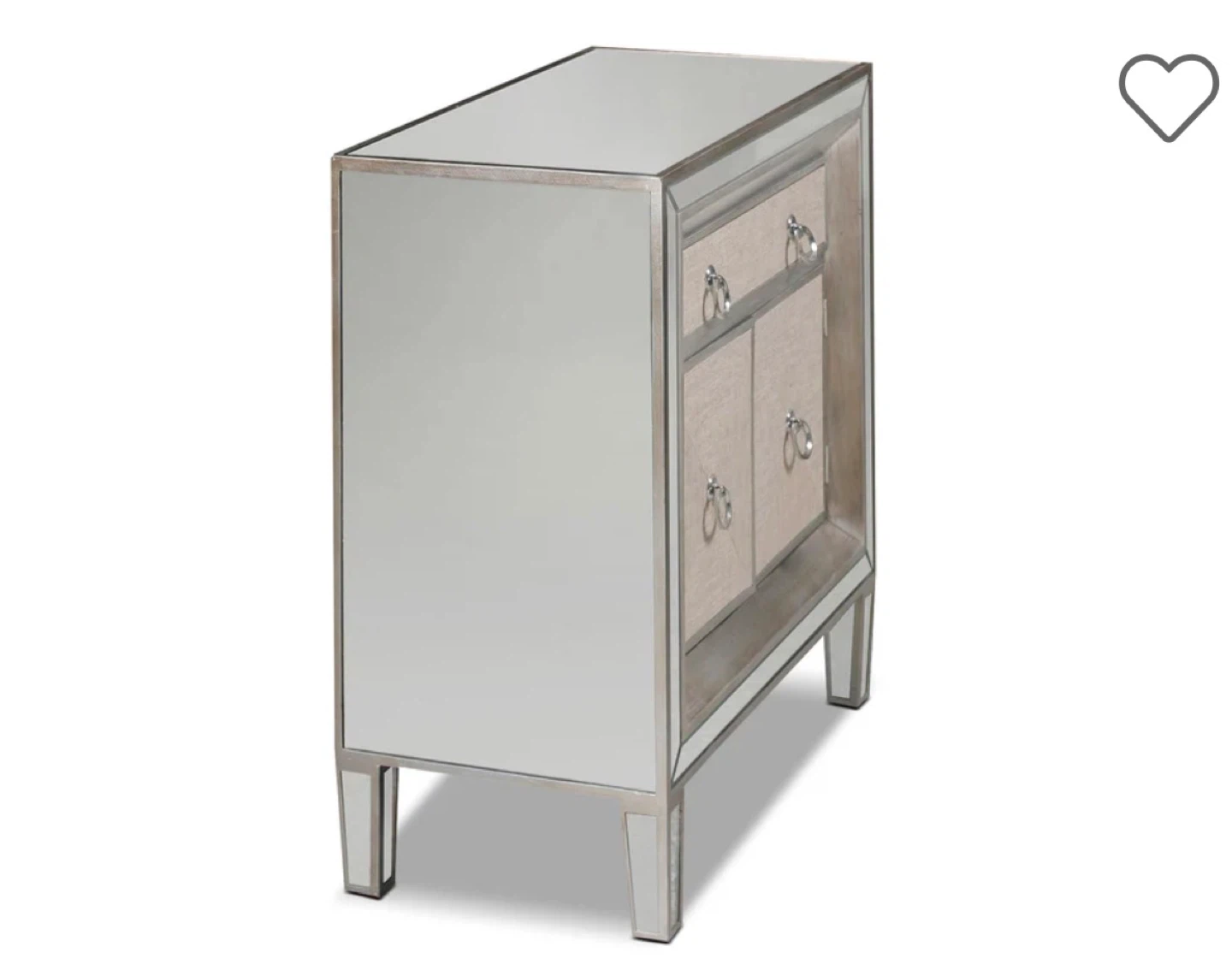 Mirrored Accent Cabinet with 2 Doors and 1 Drawer - photo 2