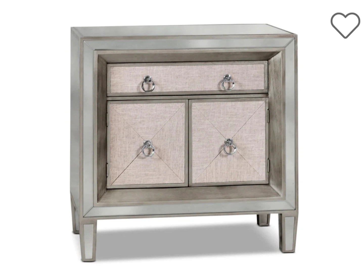 Mirrored Accent Cabinet with 2 Doors and 1 Drawer