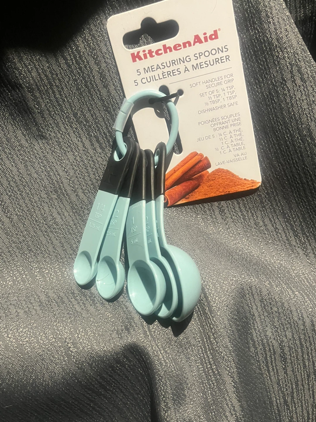 KitchenAid 5 Measuring Spoons Set Teal