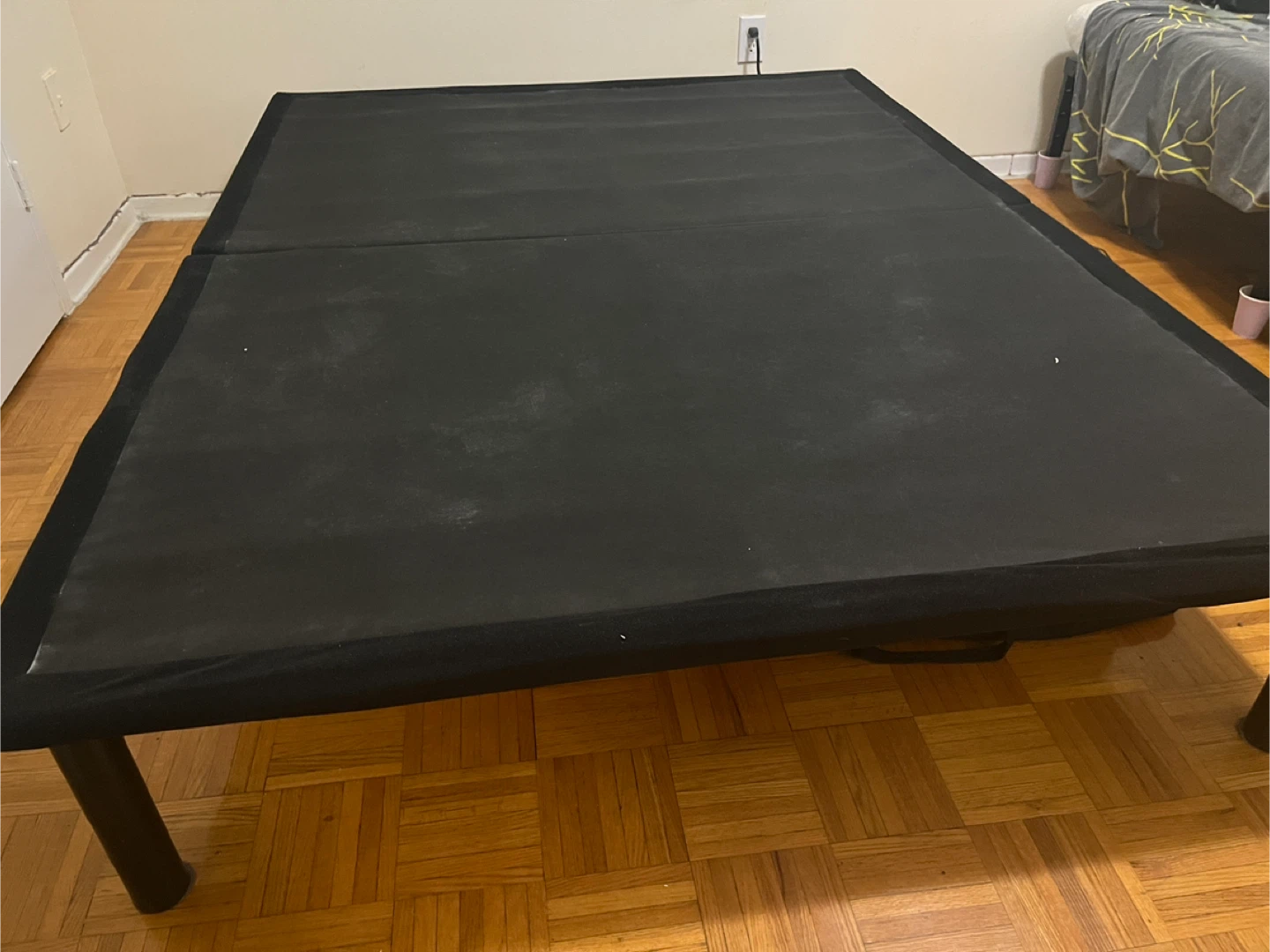 Move out sale-Foldable Black Queen Bed Frame - photo 3