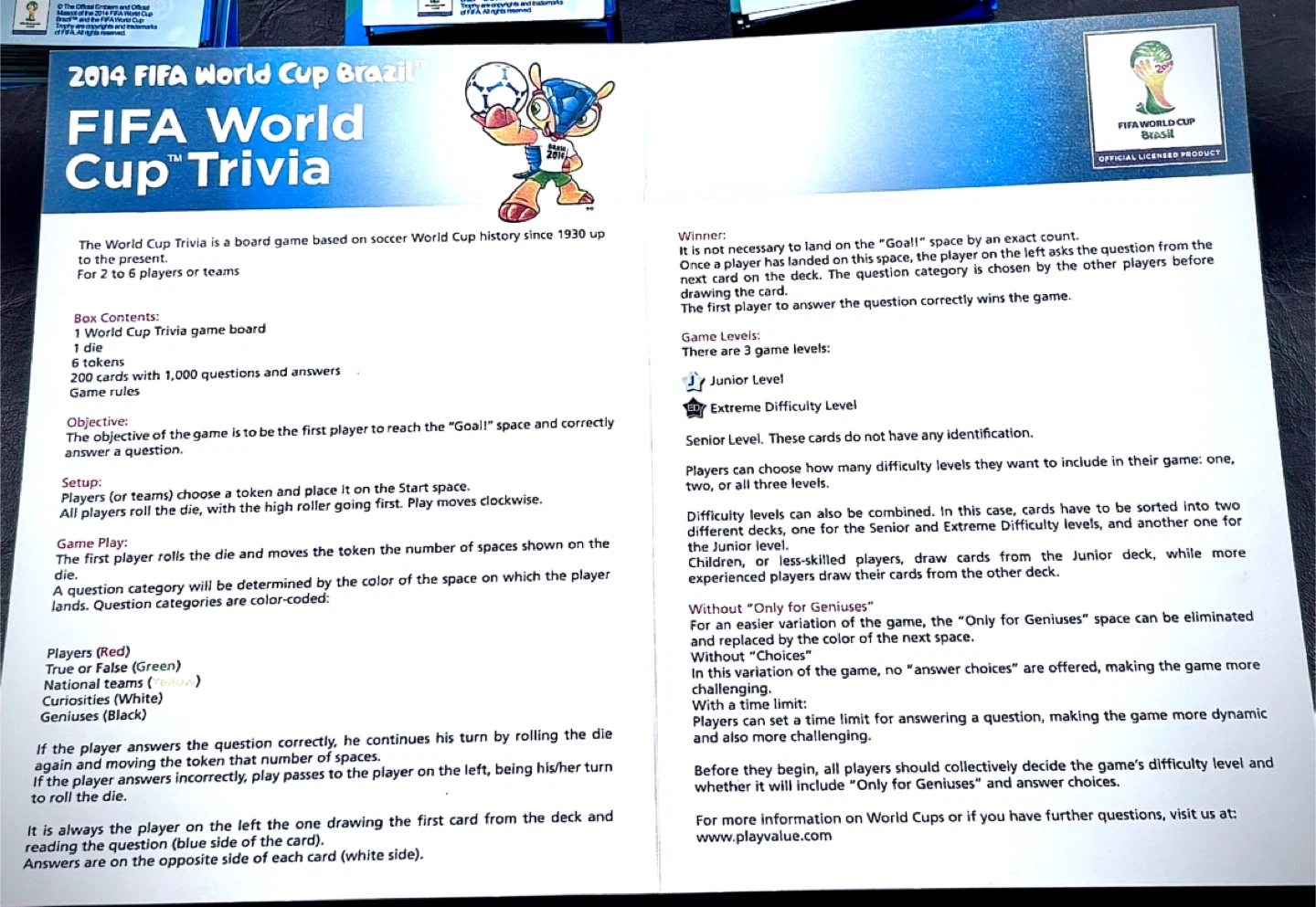 FIFA World Cup Trivia Board Game - photo 3