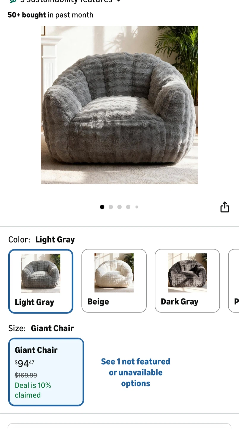 Giant Chair Faux Fur - photo 3