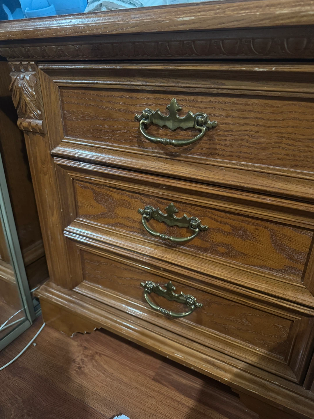 2 Wooden 3-Drawer Nightstand