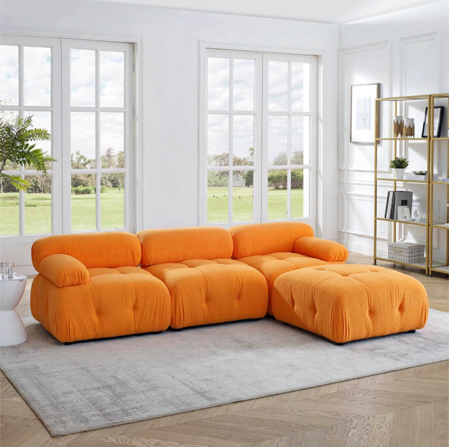 Modular orange sectional—free local delivery available 🛋️🧡
