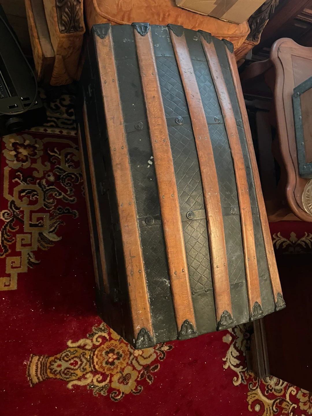 Vintage Steamer Trunk Storage Chest