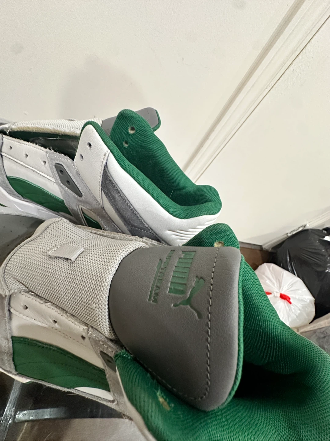 Puma Hi-Top Sneakers - Grey/Green - photo 2