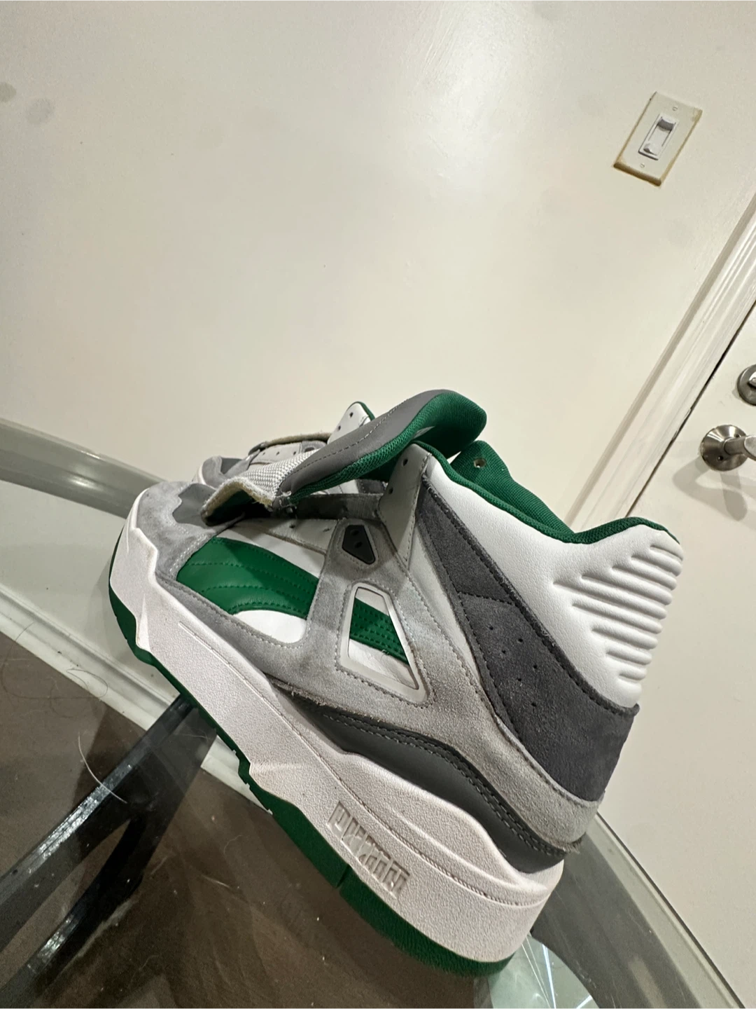 Puma Hi-Top Sneakers - Grey/Green - photo 3